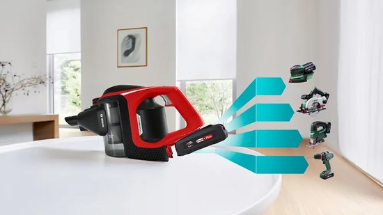 Bosch - Unlimited 8 - ProAnimal - BCS8214ANM - Steelstofzuiger - Zwart/Rood