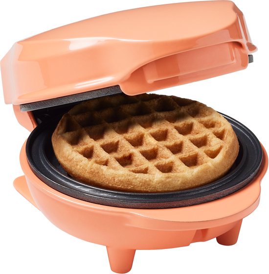 Bestron Wafelijzer - AMW500PE - 550W - Mini wafel - Anti aanbaklaag - Oranje