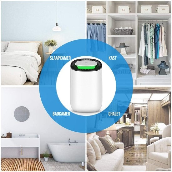 Strex Luchtontvochtiger – Stil & Compact – 600 ml/dag – Voor Huis, Slaapkamer & Kantoor - Wit