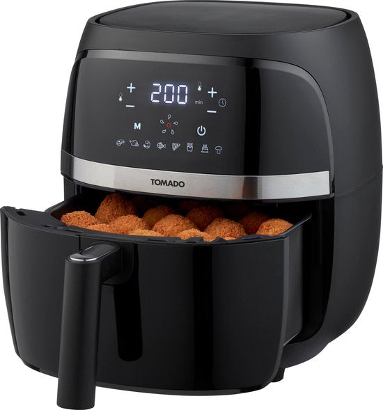 Tomado TAF3202B - Airfryer - Heteluchtfriteuse - 3,2 liter inhoud - Digitaal display - 500 gr friet - PFAS vrij - Beste Koop - Aug & nov 2024