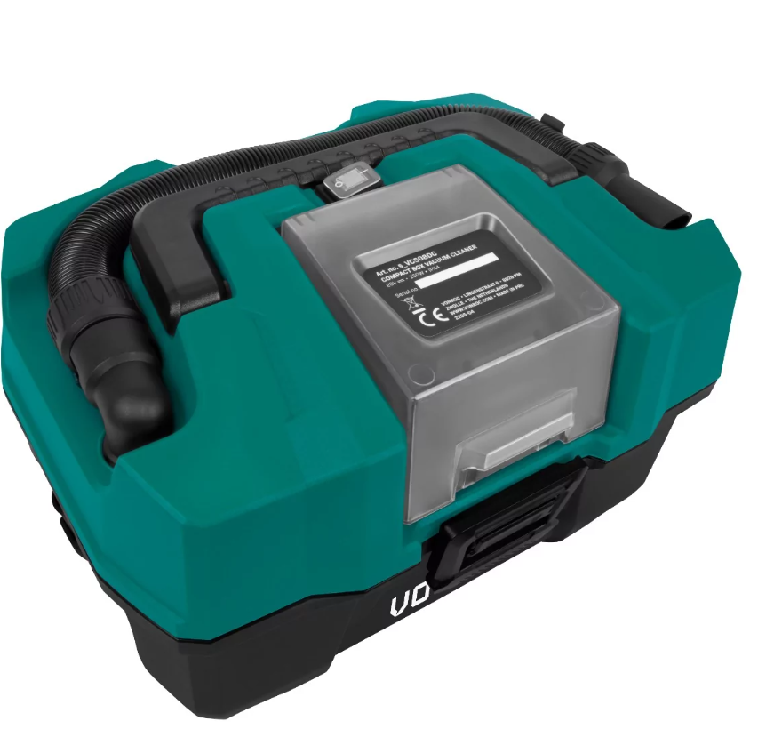 VONROC - Compacte alleszuiger 20V – 2.0Ah - Incl. Accessoires, 2 accu’s en snellader - Groen/Zwart