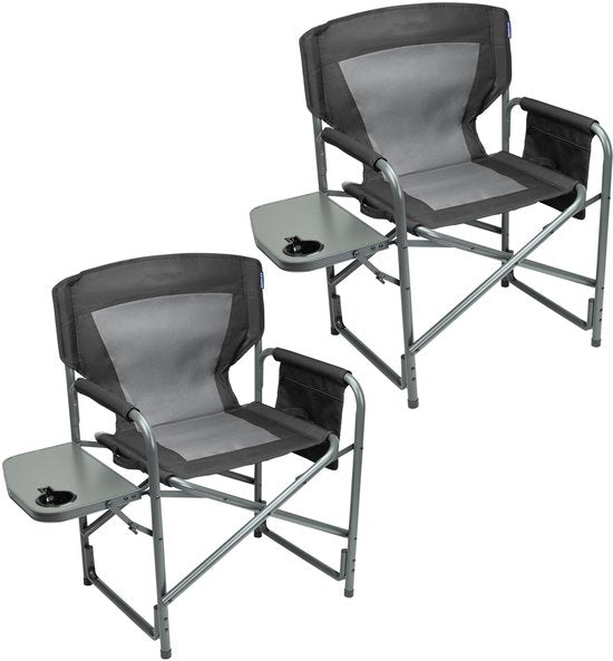 TRVLMORE Campingstoelen - Duo Pack - Opvouwbaar - Lichtgewicht - 120 kg draagvermogen - Zwart