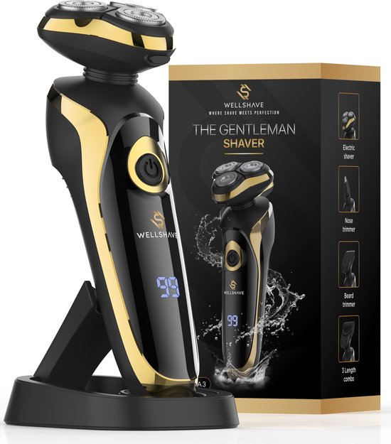 Wellshave 4 in 1 Scheerapparaat Elite - Scheerapparaat voor Mannen - Met Trimmer en Neustrimmer - Elektrische scheerapparaat - Scheren - Baardtrimmer