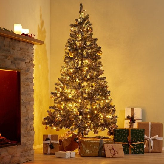 tectake - Set van 100 kerstballen goud - 403323