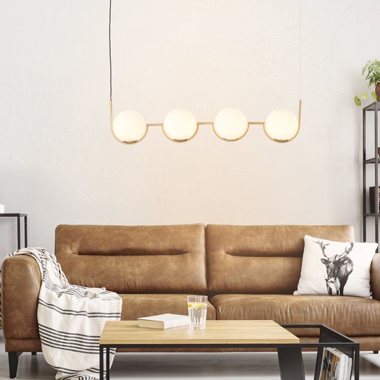 Brilliant Hanglamp Glint - 4 Lampen - 120 x 107 x 18 cm