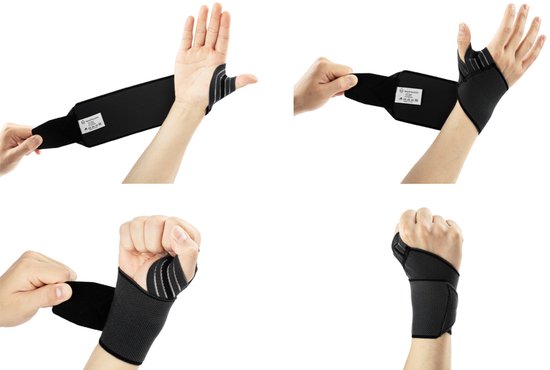 Wellhealth - Knie- of polsbrace voor pijnverlichting en ondersteuning - Kniebrace - S/M - 1 stuk