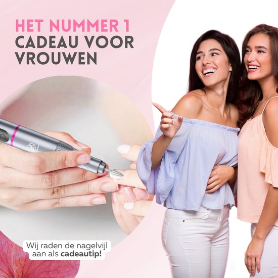 Beeperfect® Draadloze Elektrische Nagelvijl Pro Edition - Nagelfrees - Manicure en Pedicure set - Oplaadbaar - 11 Bitjes en 60 Schuurrolletjes - 30.000RPM