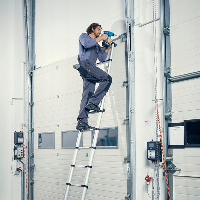 Workzone Telescopische Ladder – Soft-Close – max. 150 kg – 327 cm hoog – Zilver
