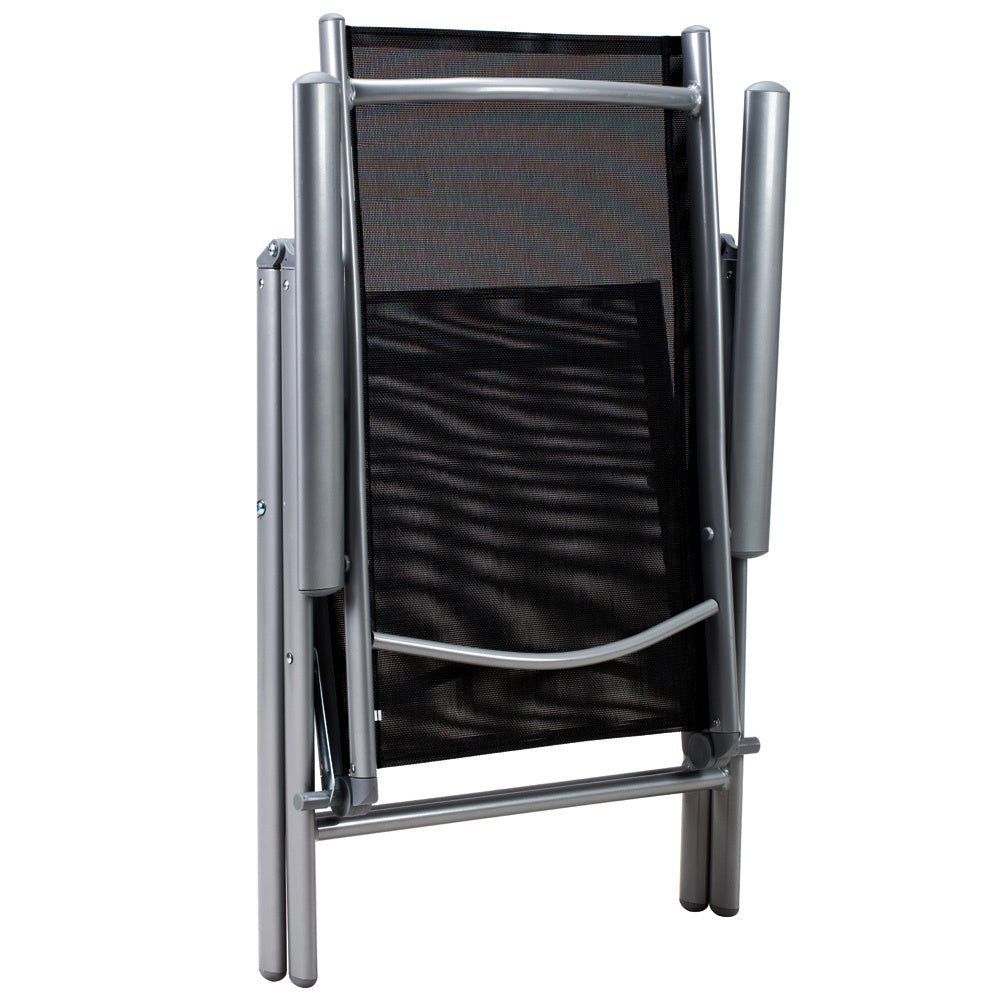 Casaria Tuinset Bern – 8 Personen Aluminium 8 Stoelen 1 Tafel - Zilver