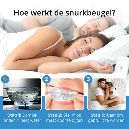 Airmaster Anti Snurk Beugel - Verstelbaar - Nachtrust Producten - Neusspreider - Gebitsbeschermer - Knars - Bitje - Transparant BPA vrij