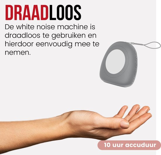 White Noise Machine - Slaaphulpen - Witte Ruis - Baby Slaap Hulp - Druppel - Grijs