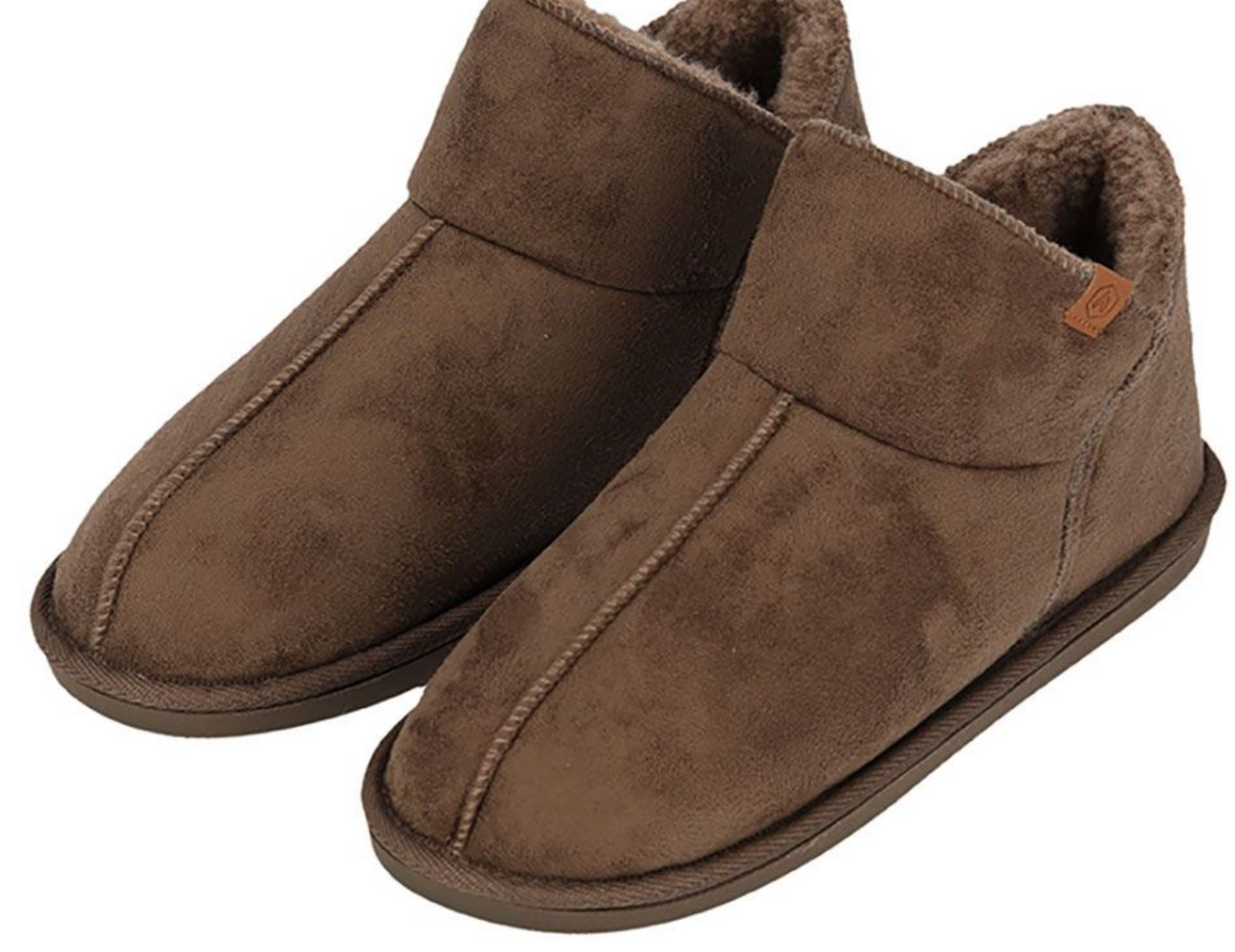Apollo-Men-Home-Boots–Suede–Taupe–Comfortabele-Huisschoenen - maat 41/42