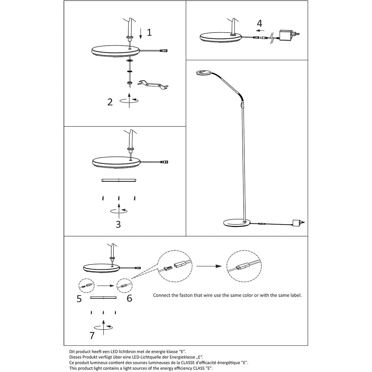 Steinhauer Exclusive - vloerlamp - Soleil2 - brons - kunststof metaal - design lamp - LED - 4389BR