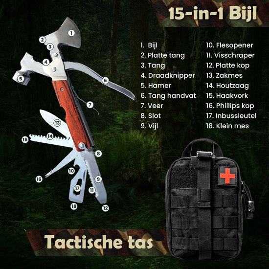 WILDGEAR® Survival Kit XL - 35-delig - Outdoor - 13x15.50x21 cm