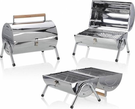 BBQ Collection draagbare houtskoolbarbecue - uitklapbaar - 42x29,5x37cm