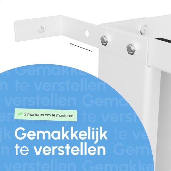 Bodo® Muuranker set Wit - Voor de Bodo wasmachine verhoger