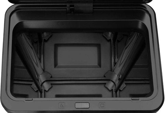 Buccan - Grote prullenbak met bewegingssensor - Zwart - 60 Liter
