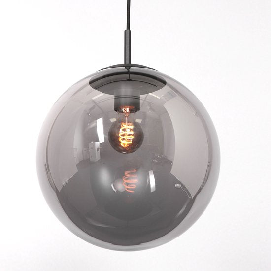 Steinhauer - hanglamp - Bollique LED - zwart - glas metaal - design lamp - E27 - 3499ZW