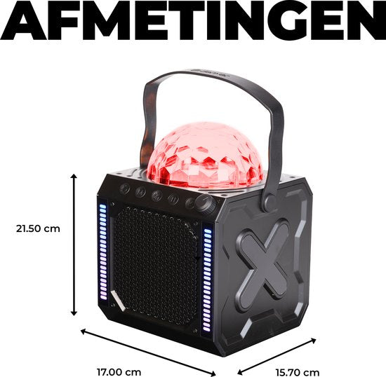 Denver Karaoke Set Kinderen & Volwassenen - Discolichten - Bluetooth - Incl. Microfoon - Speaker Party Box - Partybox - BTM618