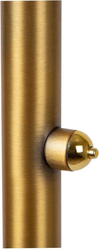Lucide ZENITH - Vloerlamp - Ø 25,4 cm - LED Dimbaar - 1x20W 3000K - Mat Goud / Messing