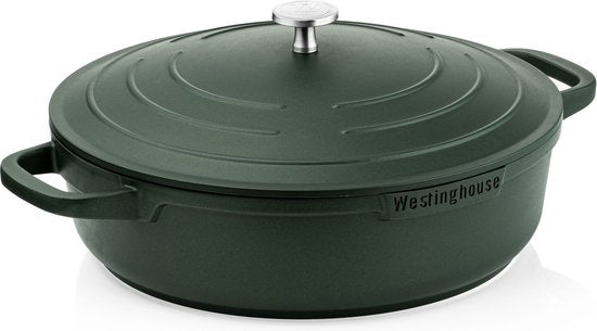 Westinghouse Performance Series - Hapjespan Inductie Met Deksel - 32cm Sauteerpan - Groen - Geschikt voor alle warmtebronnen inclusief inductie en oven