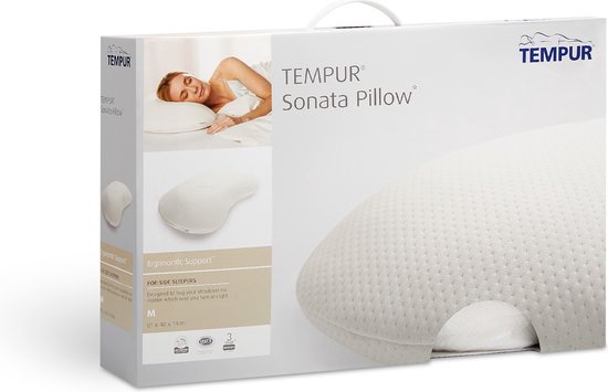 TEMPUR® Kussen Sonata - Hoofdkussen - Foetushouding - Zijslapers - Traagschuim - 61 x 40 cm