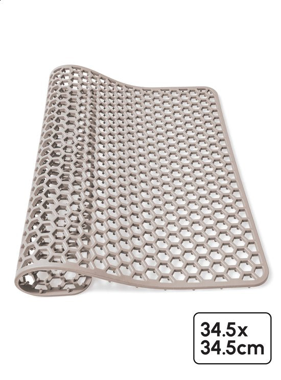 Bodo® Gootsteenmat - Vierkant - Onderzetter - Beige - 34.5 x 34.5 cm