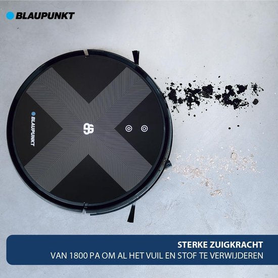 Blaupunkt Bluebot XVAC – Robotstofzuiger met Laadstation – Gyro Navigatie - Met dweilfunctie door los te verkrijgen dweilmodule