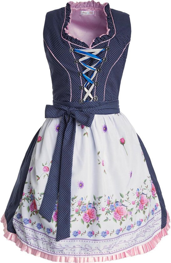 Dressforfun Mini-Dirndl Garching model 2 XXL - verkleedkleding kostuum halloween verkleden feestkleding carnavalskleding carnaval feestkledij partykleding - 304669