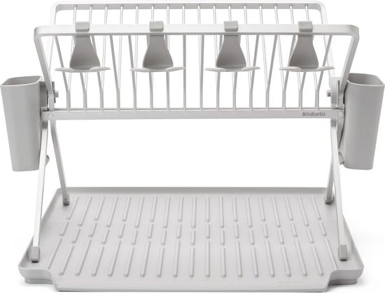 Brabantia SinkSide Afdruiprek - Inklapbaar - met Bestekhouder - Mid Grey