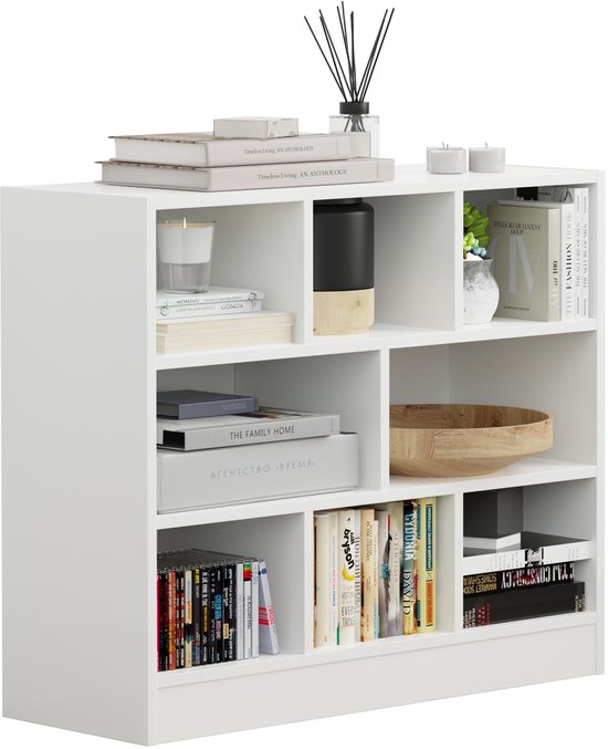 VDD – Vakkenkast – Wandkast – Vakkenkast Wit – Vakken Kast – Wandkastje – Wandkasten – Wandkasten Woonkamer – 8 Vakken – Wit