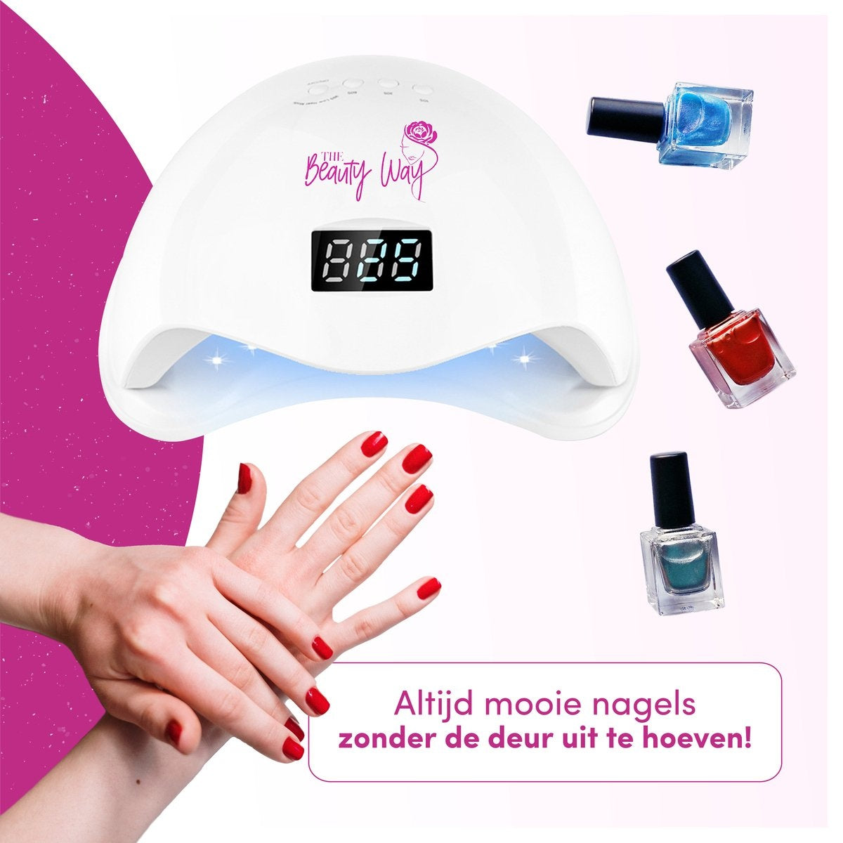TheBeautyWay Nageldroger - voor Gelnagels - Geschikt voor elke Nagel Gellak - 24 LEDs