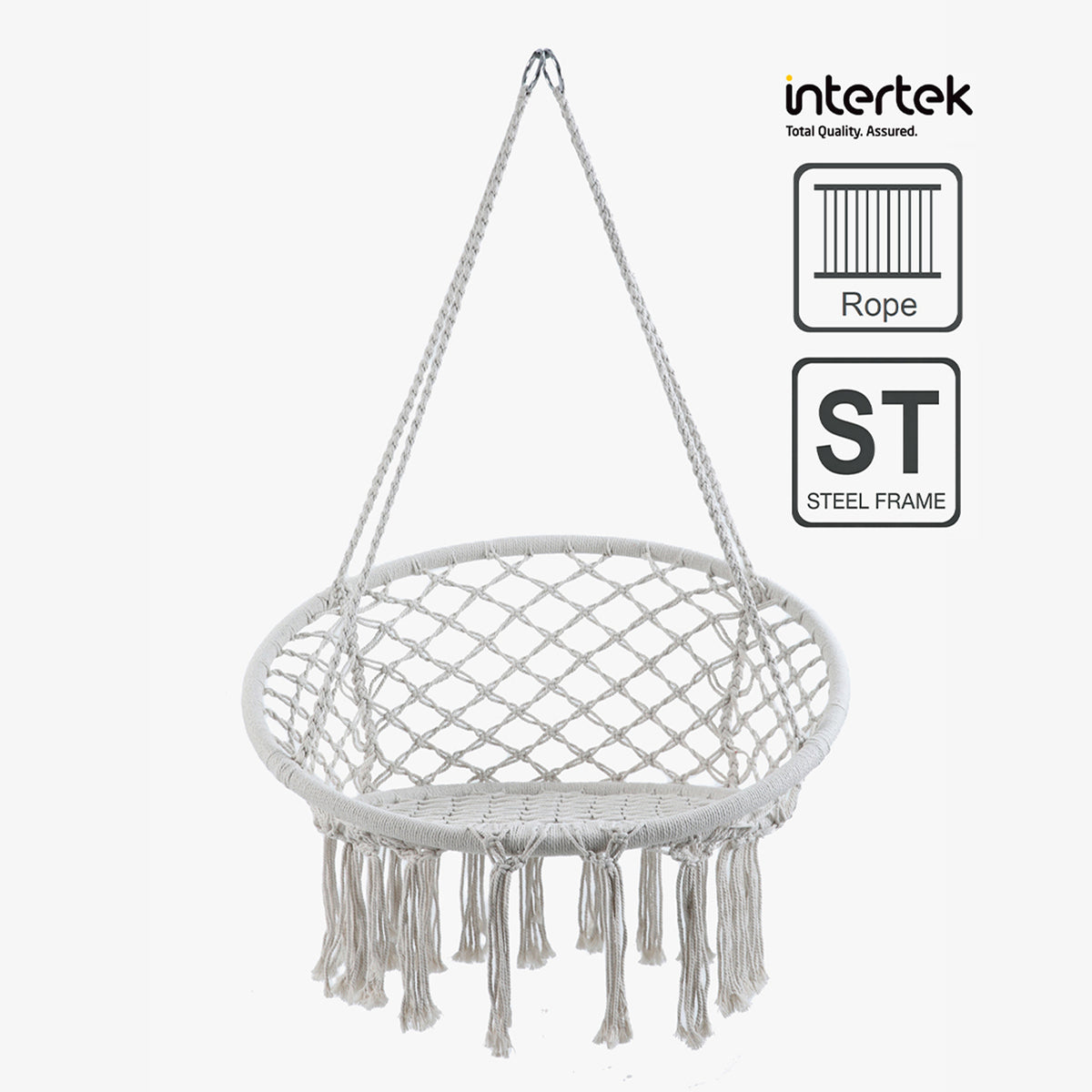 terrabeta hangstoel van polykatoen - beige