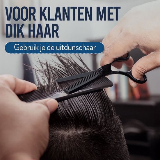 ProTrue 11 Delige Kappersset - Kappersschaar Rechtshandig - Uitdunschaar Kapper - Hair Scissors - Coupeschaar - Haarschaar Set