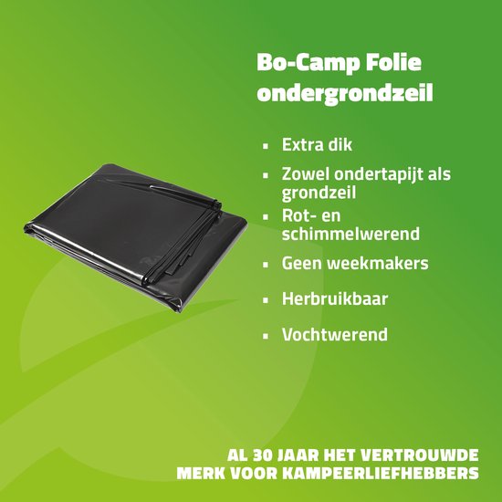 Bo-Camp - Aqua-Folie ondergrondzeil - Zonder weekmakers - 6x4 Meter - Zwart