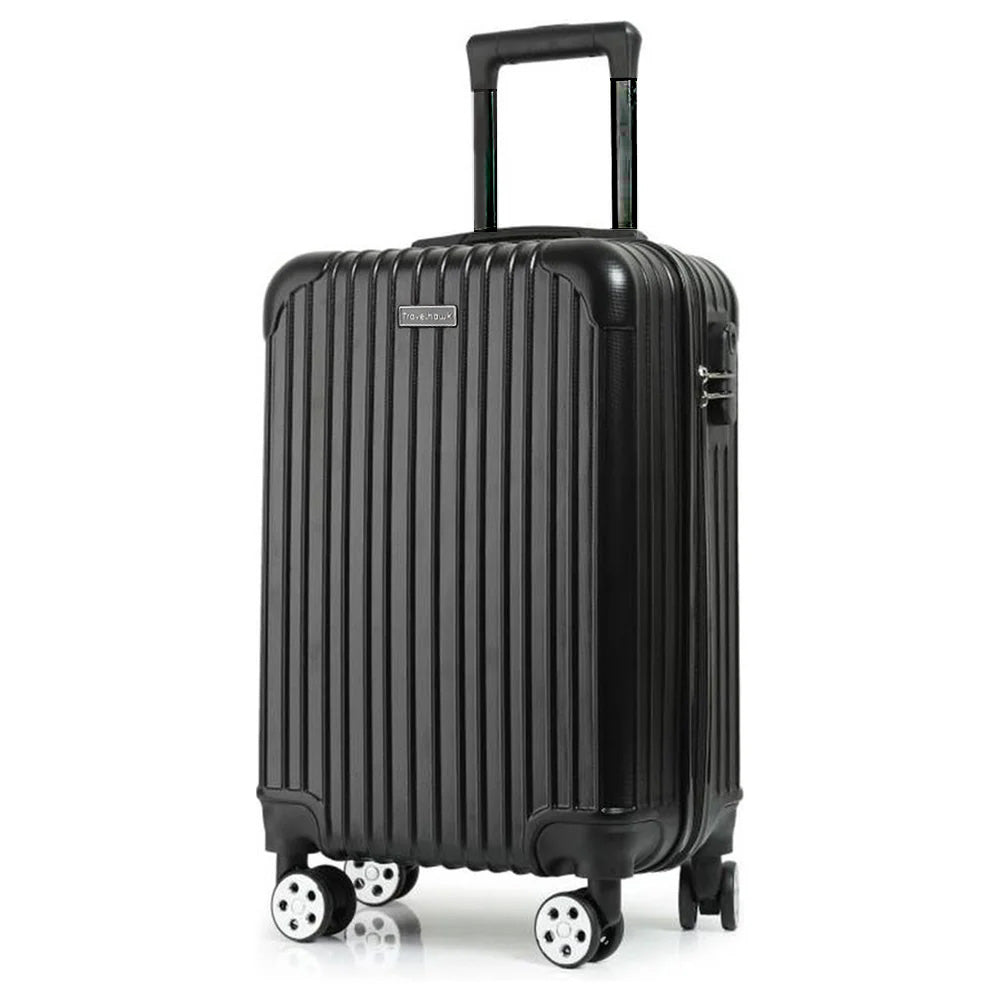 Travelhawk Handbagage Koffer – 42L | 55 cm | TSA Slot & 360° Wielen | Lichtgewicht & Sterk (Zwart)