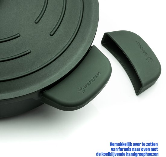 Westinghouse Performance Braadpan – Ø24 cm – Inductie Pan – Inclusief Deksel – Groen