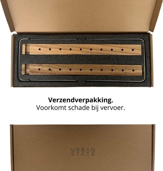 LP opbergsysteem - premium platenrek van walnoothout - platenhouder - lp rek - lp houder - lichte finish