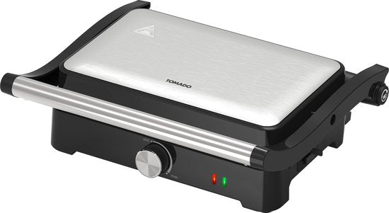 Tomado TGC3001S - Contactgrill - Tosti apparaat - Instelbare temperatuur - PFAS vrij - 1500W - Zwart/RVS