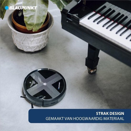 Blaupunkt Bluebot XVAC – Robotstofzuiger met Laadstation – Gyro Navigatie - Met dweilfunctie door los te verkrijgen dweilmodule