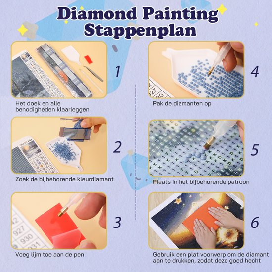 Rubye® Diamond Painting – Diamond Painting Volwassenen – Diamond Painting Kinderen – Diamond Painting Pakket Volledig – Koffie Terrasje – 30x40cm