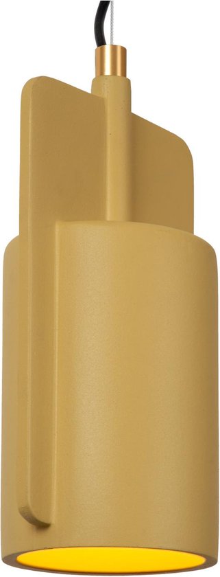 Lucide NINJA - Hanglamp - Ø 11,5 cm - 1xE27 - Geel - Japandi