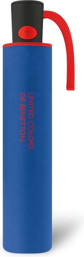 United Colors of Benetton Paraplu Mini AC - Opvouwbaar - Ø 95 cm - Blauw
