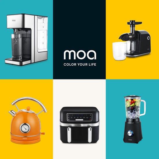 MOA Waterkoker Retro - 1,8L - Retro - 2200W - RVS - Oranje