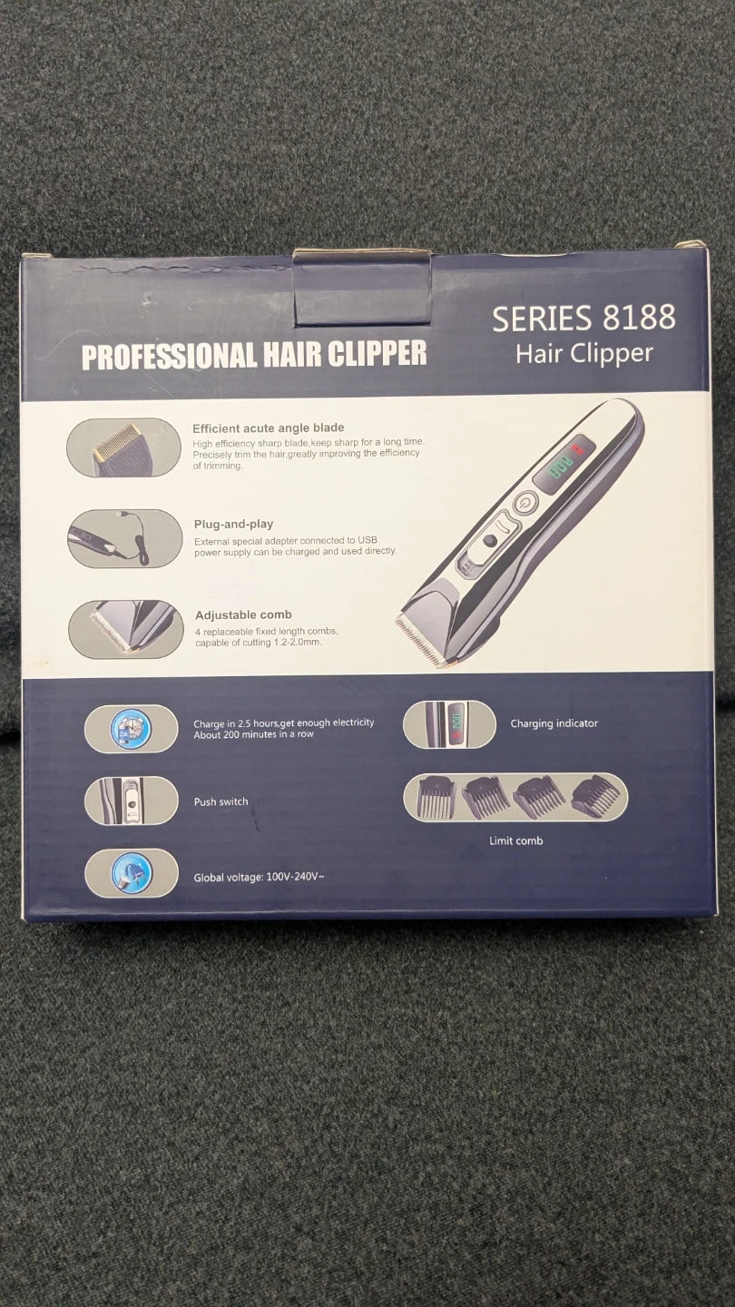 Professional Hair Clipper Series 8188 Tondeuse – Draadloos – 1-4 mm – 200 Minuten Gebruikstijd
