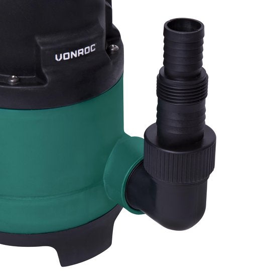 VONROC Dompelpomp – Voor Vuil- & Schoonwater – 8000 l/u – 400 W – Zwart