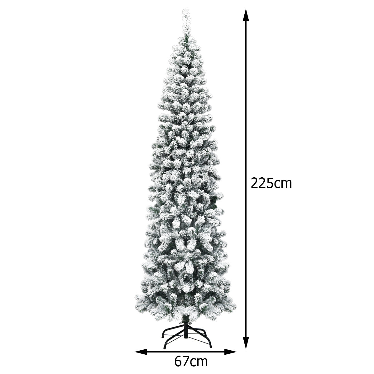 Coast Kerstboom Sneeuw Bedekt - 461 takken - 225 cm