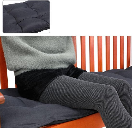 Bankkussen 110x45x8cm Viscose Binnen Buitenkussen Tuinkussen Zitkussen Antraciet
