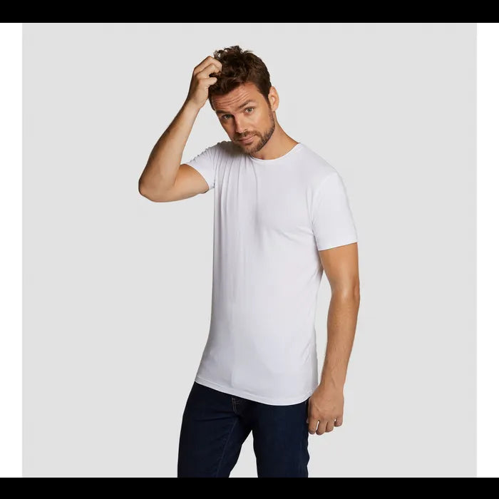 Bamboo Basics - M - T-shirts Ruben - 2-pack - Heren - Wit