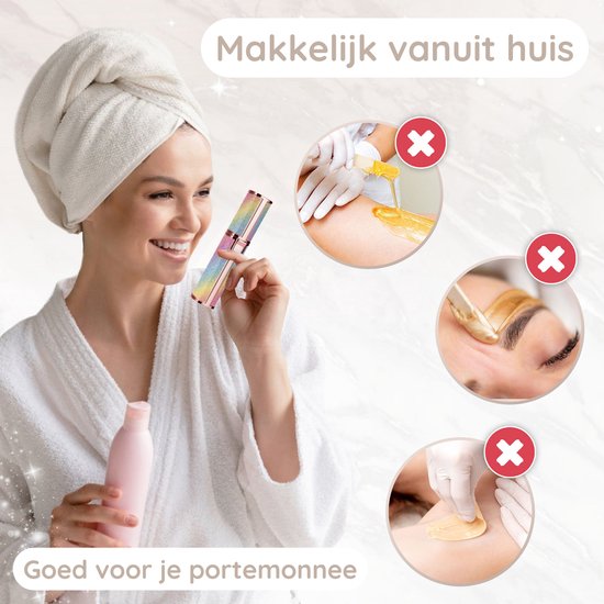 Wenkbrauw Trimmer - Gezichtsontharing Dames - Gezichtshaar Verwijderen Vrouw - Sansbeauté® - Safety Razor - Ladyshave - Flawless Gezichts Ontharing - Wenkbrauw Scheermesje